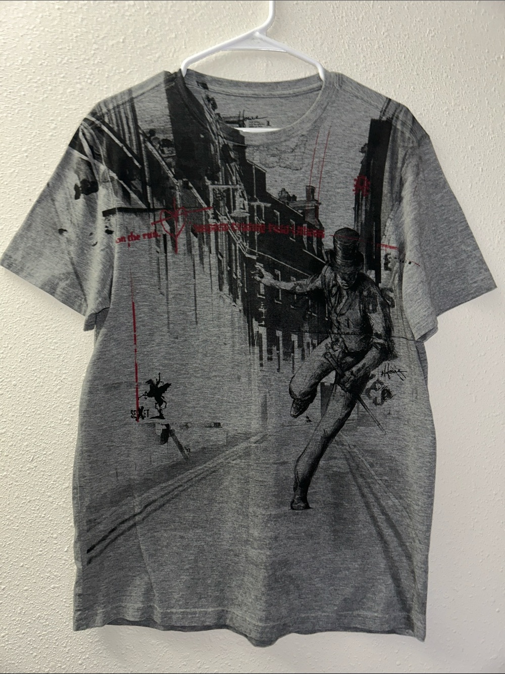 Haus of Howe Classic Grey Graphic Short-Sleeve Crew T-Shirt